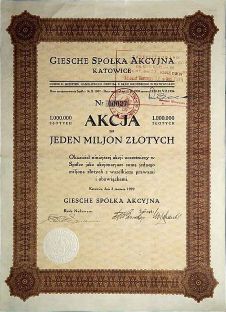 Akcja Spółki Giesche