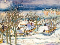 Zima, 1989, olej