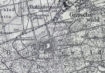 Giszowiec na mapie niemieckiej Grossblatt z 1943 r.