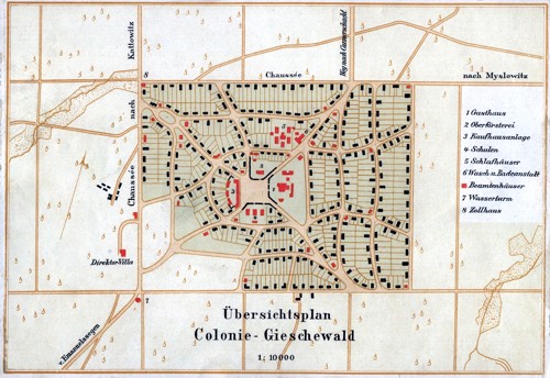 Plan budowy kolonii Giszowiec