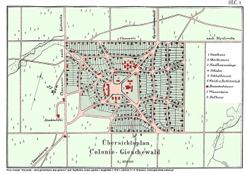 Plan Giszowca z 1910 roku