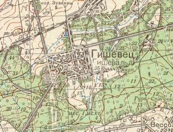 Giszowiec na mapie radzieckiej z 1944