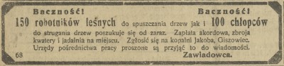 Giszowiec, Gazeta Robotnicza, 1922, R. 27, nr 24
