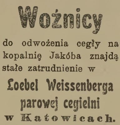 Giszowiec, Dziennik Śląski, 1907, R. 10, nr 202