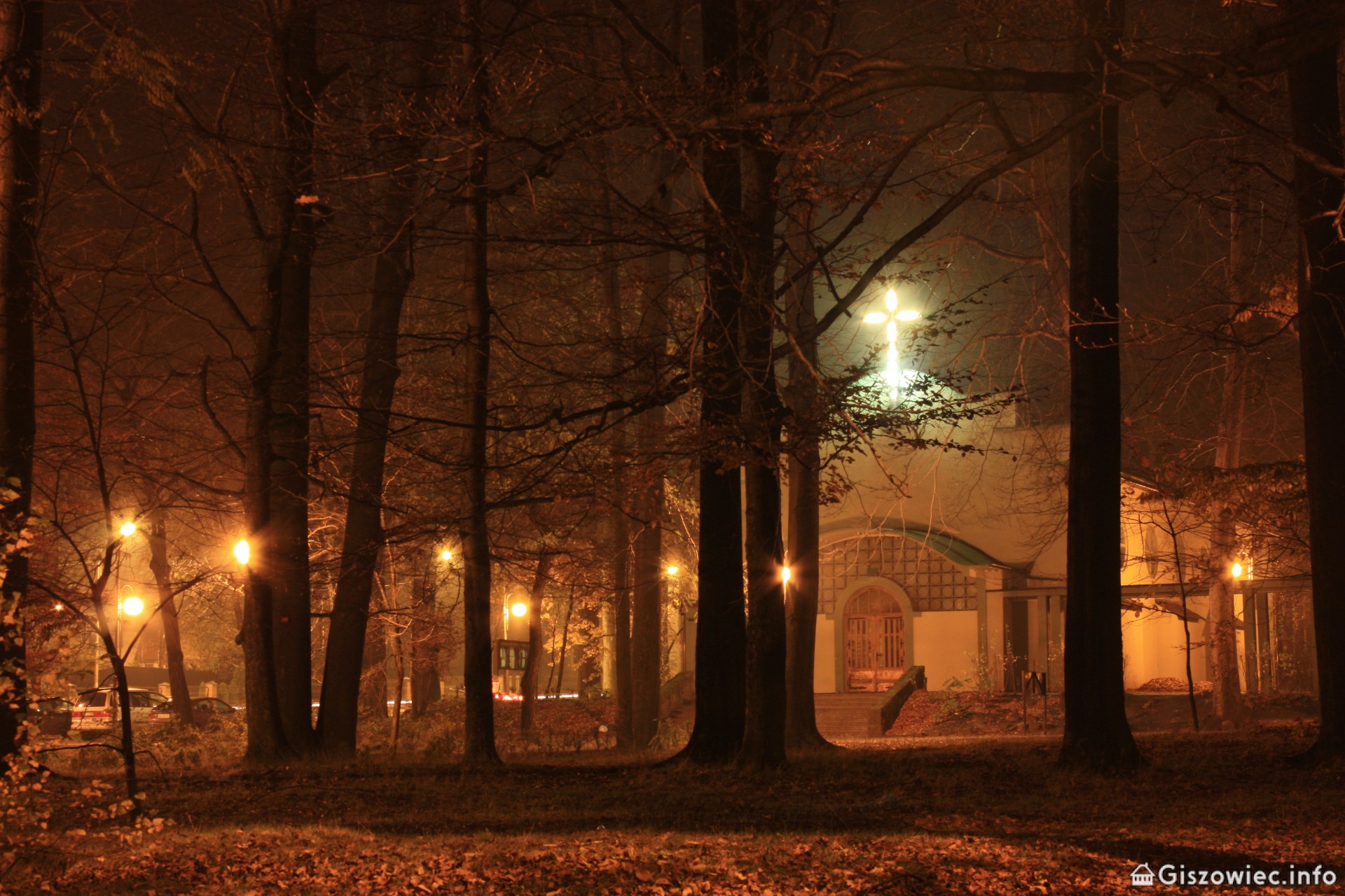 Giszowiec, Kościółek nocą