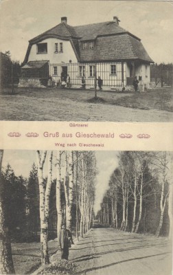 Giszowiec, U góry: Ogrodnictwo<br>Na dole: Droga do Giszowca