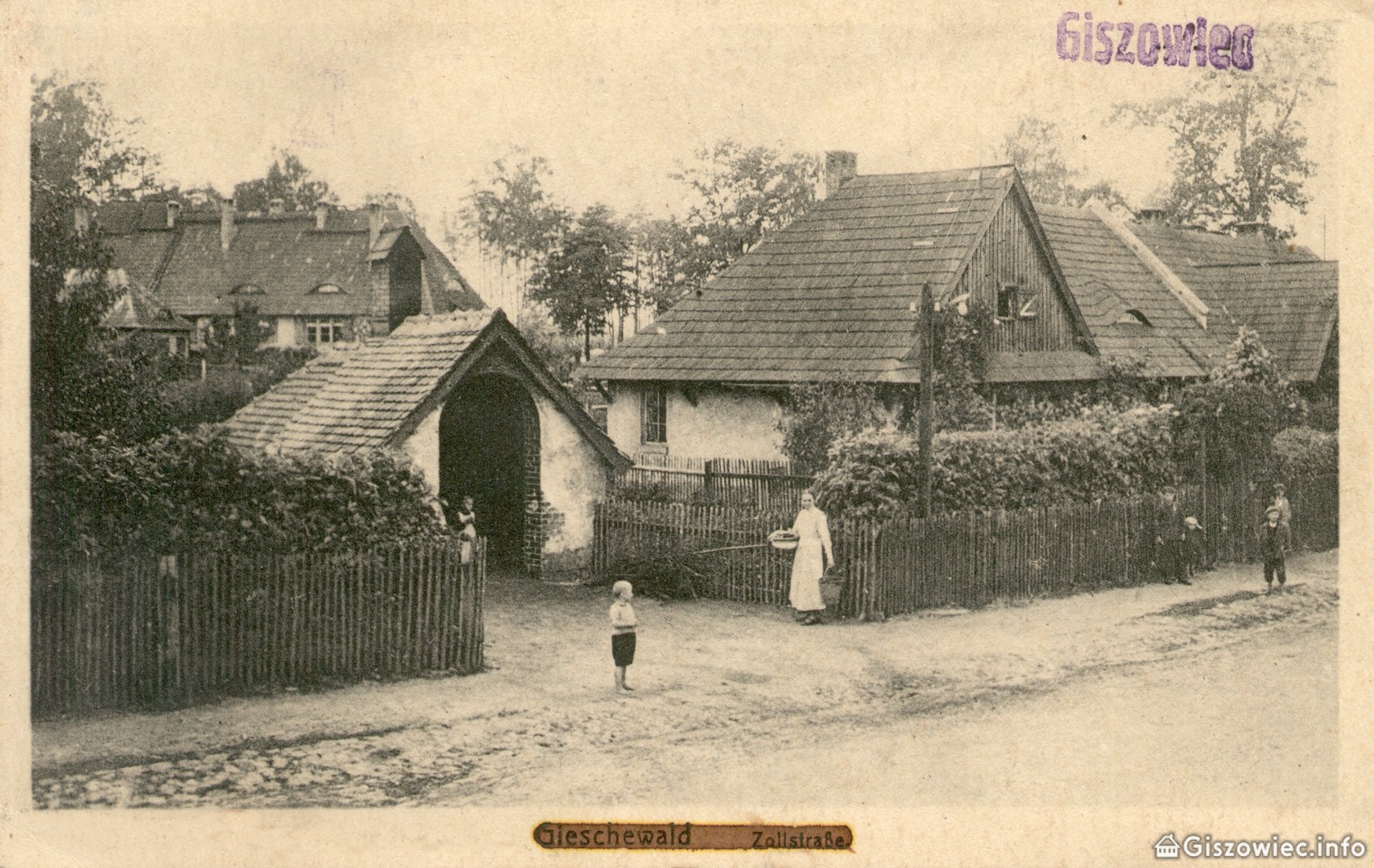 Giszowiec, Na pierwszym planie tzw. „piekarniok”. Nazwa miejscowości została uaktualniona w okresie międzywojennym.