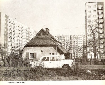 Giszowiec, W tle nowe „osiedle Staszica”, obecnie ul. Wojciecha