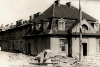 Giszowiec, Budynek gospodarczy taboru konnego kopalni „Giesche” przy obecnej ul. Górniczego Stanu, w trakcie wyburzania