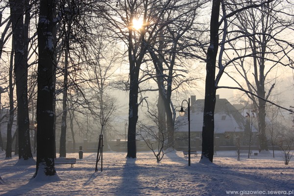 Giszowiec, Zimowy poranek w parku